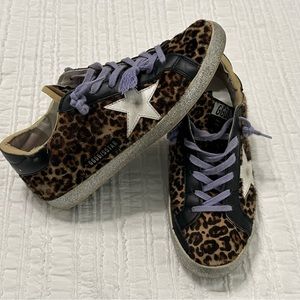 Golden Goose superstar cheetah haircalf & leather 39